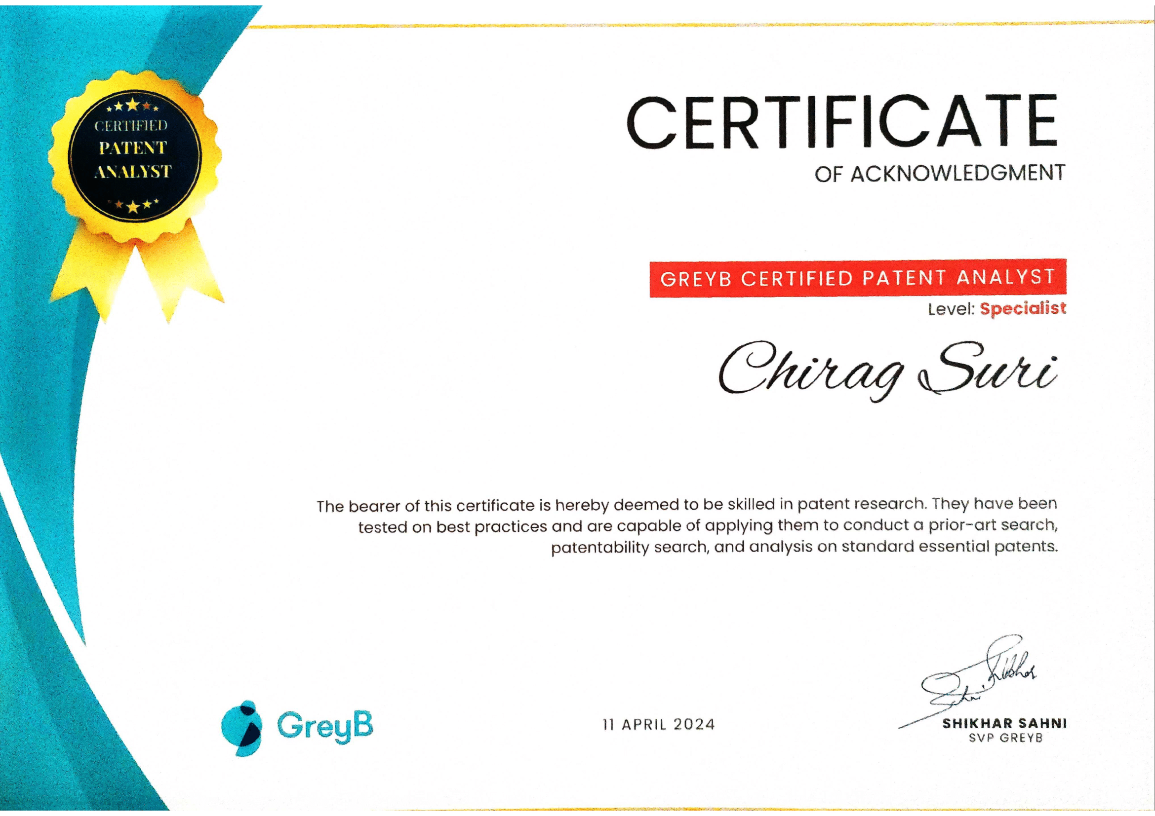 GreyB Specialist Analyst